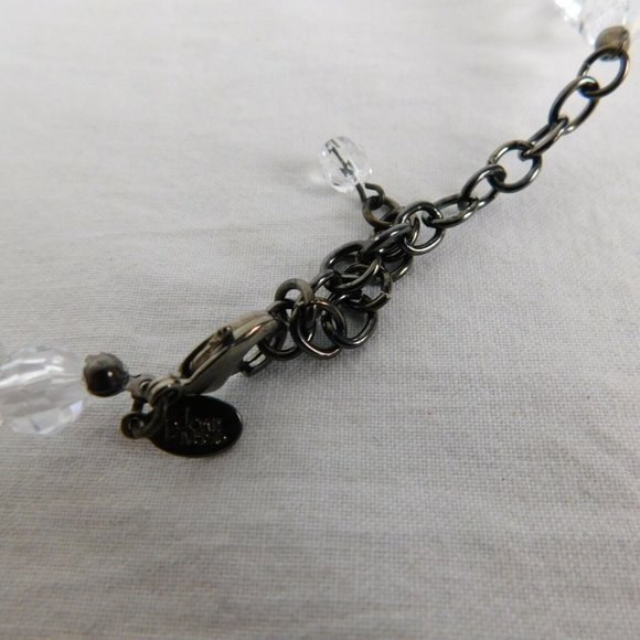 Joan Rivers Classics Collection Costume Necklace Clear Acrylic Faceted Lg Bead - Picture 3 of 8